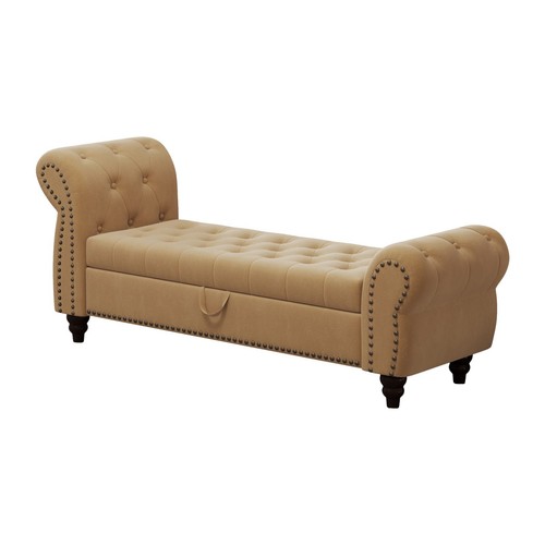 Modern velvet upholstered end - modern,