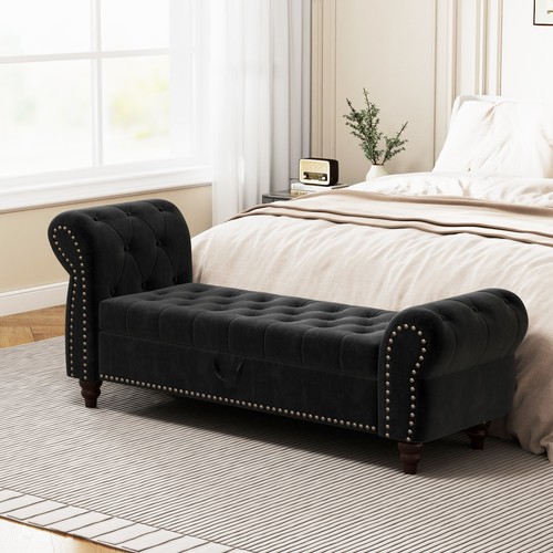 Velvet end bed - velvet,