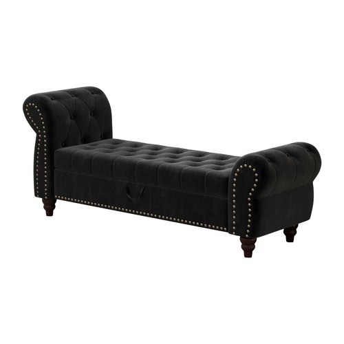 Velvet end bed bench - velvet, of